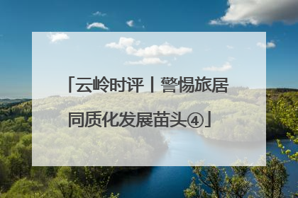 云岭时评丨警惕旅居同质化发展苗头④