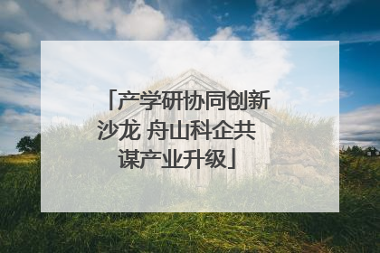 产学研协同创新沙龙 舟山科企共谋产业升级