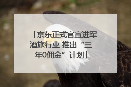 京东正式官宣进军酒旅行业 推出“三年0佣金”计划
