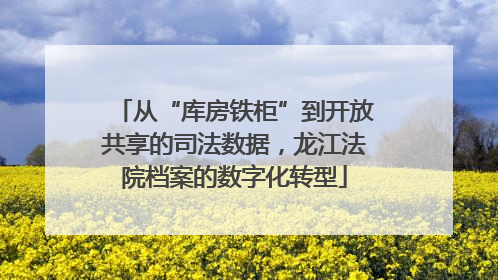 从“库房铁柜”到开放共享的司法数据，龙江法院档案的数字化转型