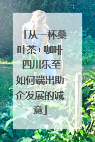从一杯桑叶茶+咖啡 四川乐至如何端出助企发展的诚意