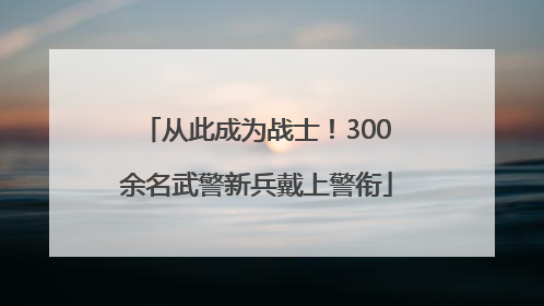 从此成为战士！300余名武警新兵戴上警衔