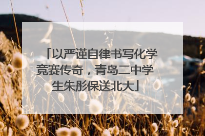以严谨自律书写化学竞赛传奇，青岛二中学生朱彤保送北大