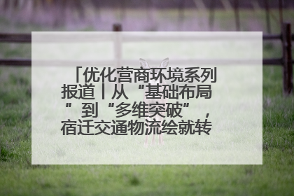 优化营商环境系列报道丨从“基础布局”到“多维突破”，宿迁交通物流绘就转型增效新画卷