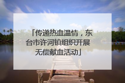 传递热血温情，东台市许河镇组织开展无偿献血活动