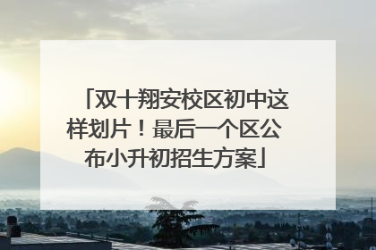 双十翔安校区初中这样划片！最后一个区公布小升初招生方案