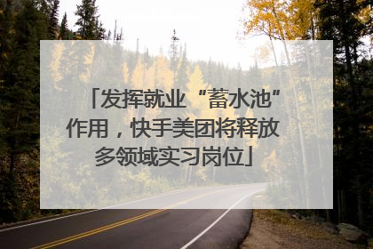 发挥就业“蓄水池”作用，快手美团将释放多领域实习岗位