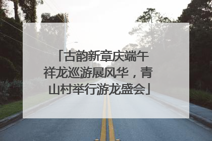 古韵新章庆端午 祥龙巡游展风华，青山村举行游龙盛会