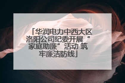 华润电力中西大区洛阳公司纪委开展“家庭助廉”活动 筑牢廉洁防线