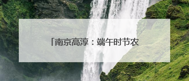 南京高淳：端午时节农事忙，夏收夏种正当时