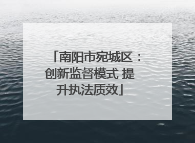 南阳市宛城区：创新监督模式 提升执法质效