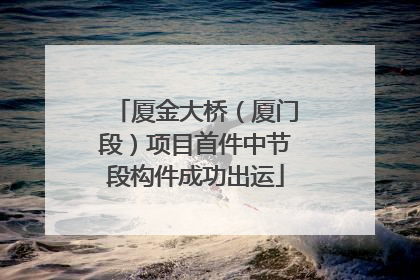 厦金大桥（厦门段）项目首件中节段构件成功出运