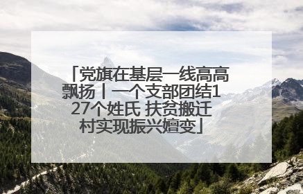党旗在基层一线高高飘扬丨一个支部团结127个姓氏 扶贫搬迁村实现振兴嬗变