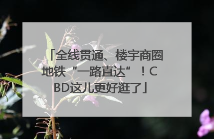 全线贯通、楼宇商圈地铁“一路直达”！CBD这儿更好逛了