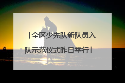 全区少先队新队员入队示范仪式昨日举行