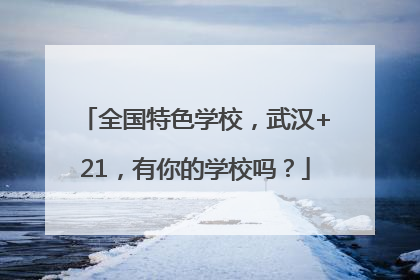 全国特色学校，武汉+21，有你的学校吗？