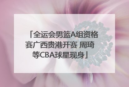 全运会男篮A组资格赛广西贵港开赛 周琦等CBA球星现身