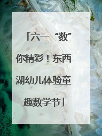 六一“数”你精彩！东西湖幼儿体验童趣数学节