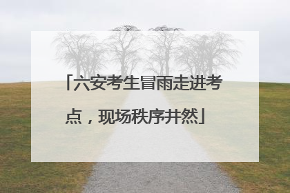 六安考生冒雨走进考点，现场秩序井然
