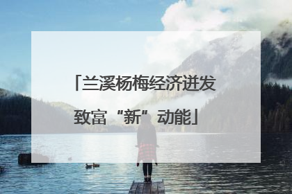兰溪杨梅经济迸发致富“新”动能