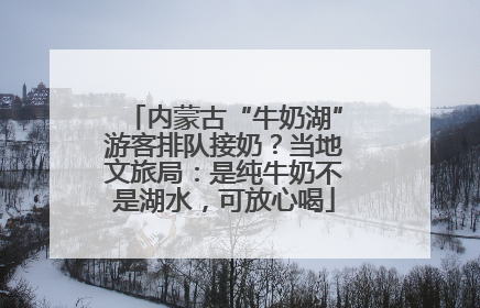 内蒙古“牛奶湖”游客排队接奶？当地文旅局：是纯牛奶不是湖水，可放心喝