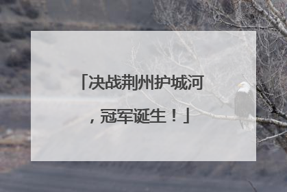 决战荆州护城河，冠军诞生！