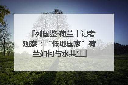 列国鉴·荷兰丨记者观察：“低地国家”荷兰如何与水共生