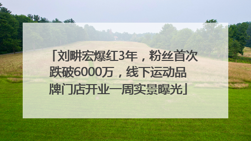 刘畊宏爆红3年，粉丝首次跌破6000万，线下运动品牌门店开业一周实景曝光