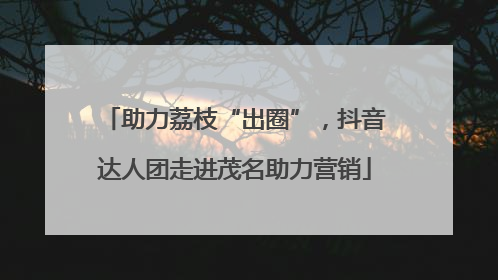 助力荔枝“出圈”，抖音达人团走进茂名助力营销