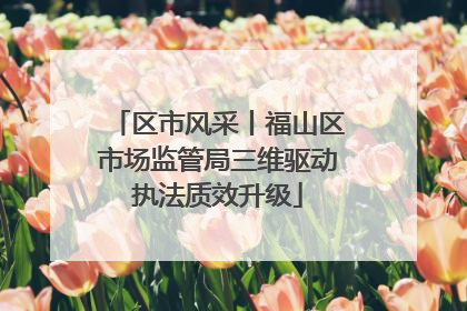 区市风采丨福山区市场监管局三维驱动执法质效升级