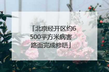 北京经开区约6500平方米病害路面完成修缮