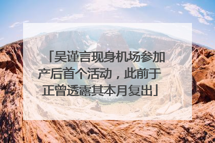吴谨言现身机场参加产后首个活动，此前于正曾透露其本月复出