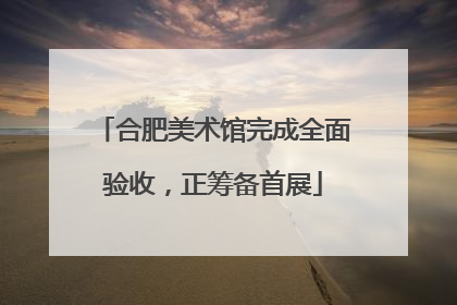 合肥美术馆完成全面验收，正筹备首展