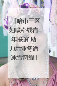 哈市三区妇联牵线青年联谊 助力后亚冬谱冰雪奇缘