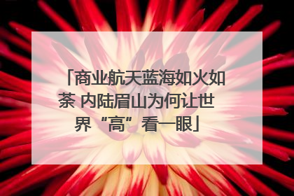 商业航天蓝海如火如荼 内陆眉山为何让世界“高”看一眼