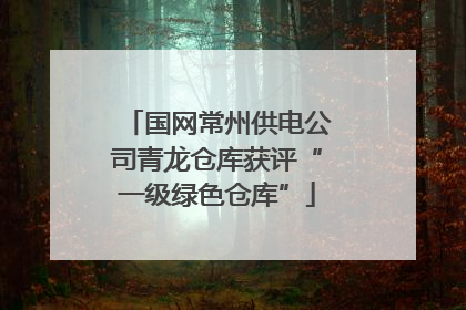 国网常州供电公司青龙仓库获评“一级绿色仓库”