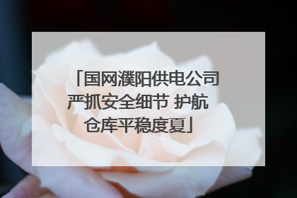 国网濮阳供电公司严抓安全细节 护航仓库平稳度夏