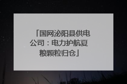 国网泌阳县供电公司：电力护航夏粮颗粒归仓