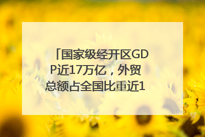 国家级经开区GDP近17万亿，外贸总额占全国比重近1/4｜数读中国