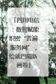 四川电信：数智赋能织密“普遍服务网”，绘就巴蜀新画卷