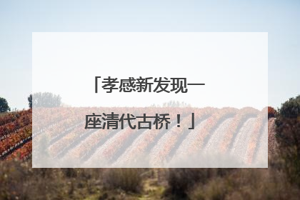 孝感新发现一座清代古桥！