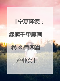 宁夏隆德：绿畴千里展画卷 药香四溢产业兴
