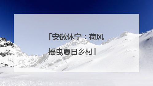 安徽休宁：荷风摇曳夏日乡村