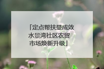定点帮扶显成效 水景湾社区农贸市场焕新升级