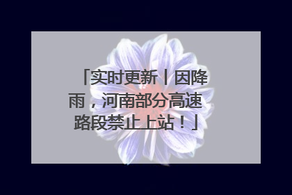 实时更新丨因降雨，河南部分高速路段禁止上站！