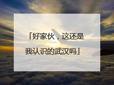 好家伙，这还是我认识的武汉吗
