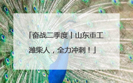 奋战二季度丨山东重工潍柴人，全力冲刺！