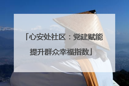 心安处社区：党建赋能 提升群众幸福指数