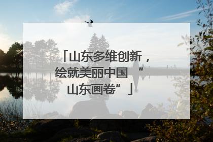 山东多维创新，绘就美丽中国 “山东画卷”