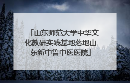 山东师范大学中华文化教研实践基地落地山东新中鲁中医医院